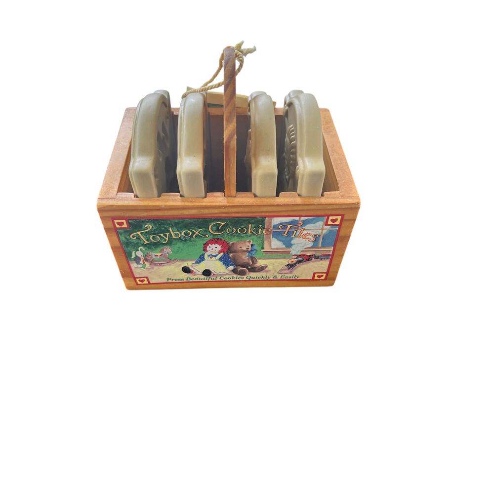 Brown Bag Cookie Art Toy box Cookie Stamp Tiles W/CRATE-New never used